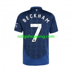 Fotbollströja Manchester United Beckham 7 Män Bortaställ 2024-2025 Kort ärm