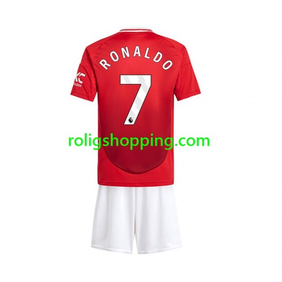 Fotbollströja Manchester United Cristiano Ronaldo 7 Barn Hemmaställ 2024-2025 Kort ärm