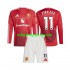 Fotbollströja Manchester United Joshua Zirkzee 11 Barn Hemmaställ 2024-2025 Lång ärm