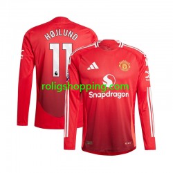 Fotbollströja Manchester United Rasmus Hojlund 11 Män Hemmaställ 2024-2025 Lång ärm