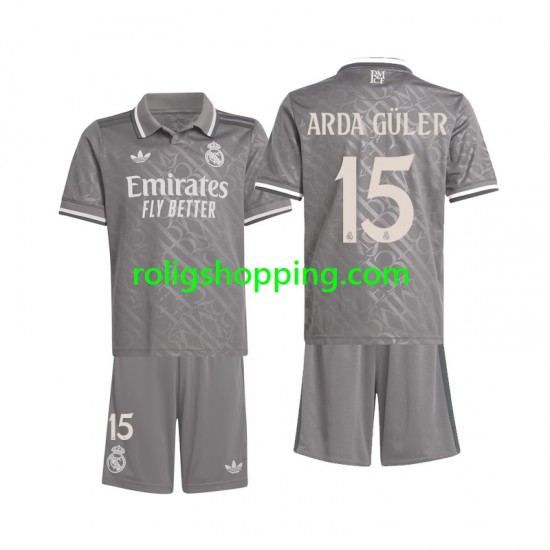 Fotbollströja Real Madrid Arda Guler 15 Barn Tredjeställ 2024-2025 Kort ärm