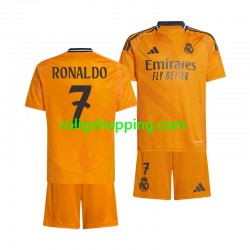 Fotbollströja Real Madrid Cristiano Ronaldo 7 Barn Bortaställ 2024-2025 Kort ärm