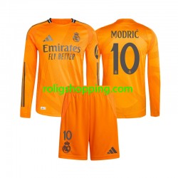 Fotbollströja Real Madrid Modrić  10 Barn Bortaställ 2024-2025 Lång ärm