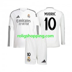 Fotbollströja Real Madrid Modrić  10 Barn Hemmaställ 2024-2025 Lång ärm