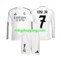 Fotbollströja Real Madrid Vinicius Junior 7 Barn Hemmaställ 2024-2025 Lång ärm