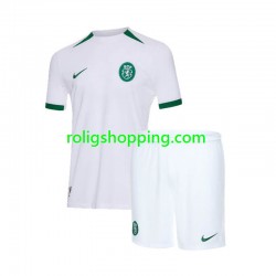Fotbollströja Sporting Lissabon Barn Bortaställ 2024-2025 Kort ärm