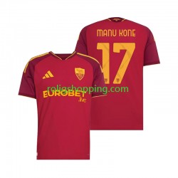 Fotbollströja AS Roma Manu Kone 17 Män Hemmaställ 2026-2027 Kort ärm Fotbollströja AS Roma Manu Kone 17 Män Hemmaställ 2026-2027 Kort ärm