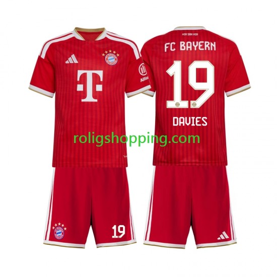 Fotbollströja FC Bayern München Alphonso Davies 19 Barn Hemmaställ 2026-2027 Kort ärm