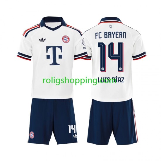 Fotbollströja FC Bayern München Luis Diaz 14 Barn Bortaställ 2026-2027 Kort ärm