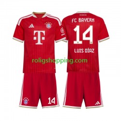 Fotbollströja FC Bayern München Luis Diaz 14 Barn Hemmaställ 2026-2027 Kort ärm