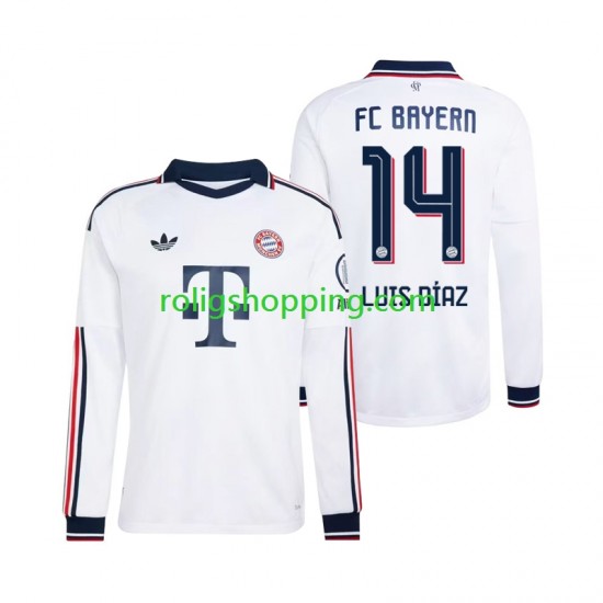 Fotbollströja FC Bayern München Luis Diaz 14 Män Bortaställ 2026-2027 Lång ärm