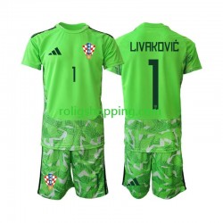 Fotbollströja Kroatien Dominik Livakovic 25 Målvakt Barn Hemmaställ 2026-2027 Kort ärm Fotbollströja Kroatien Dominik Livakovic 25 Målvakt Barn Hemmaställ 2026-2027 Kort ärm