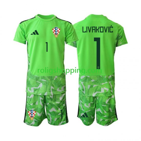 Fotbollströja Kroatien Dominik Livakovic 25 Målvakt Barn Hemmaställ 2026-2027 Kort ärm