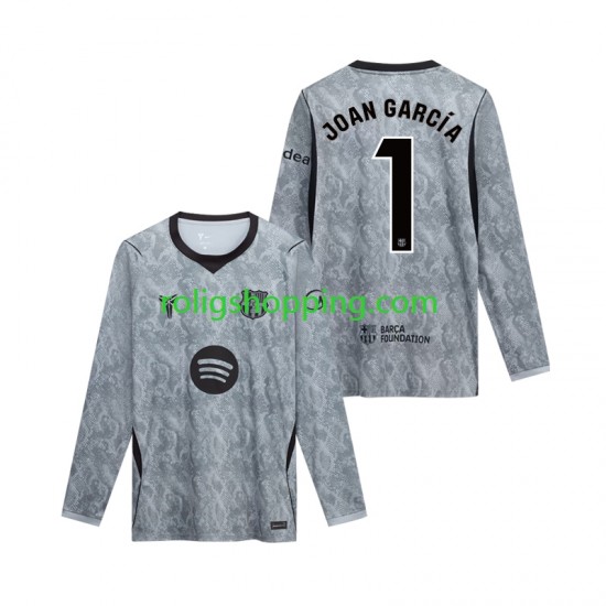 Fotbollströja FC Barcelona Joan Garcia 1 Målvakt Män Bortaställ 2026-2027 Lång ärm