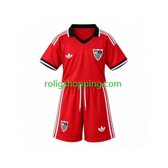 Fotbollströja Sevilla FC Retro Barn Hemmaställ 2026-2027 Kort ärm