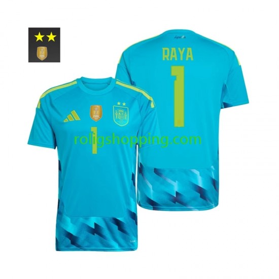 Fotbollströja Spanien David Raya 1 Målvakt Män Hemmaställ 2026-2027 Kort ärm