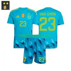 Fotbollströja Spanien Unai Simon 23 Målvakt Barn Hemmaställ 2026-2027 Kort ärm