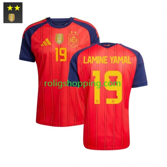 Fotbollströja Spanien Lamine Yamal 19 Män Hemmaställ 2026-2027 Kort ärm
