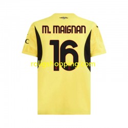 Fotbollströja AC Milan Mike Maignan 16 Målvakt Män Bortaställ 2024-2025 Kort ärm