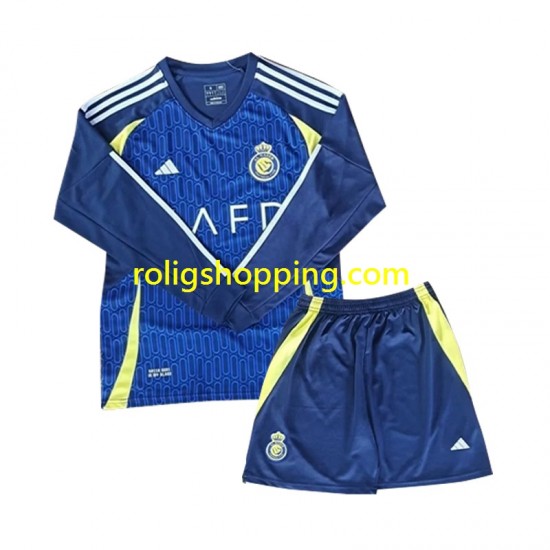 Fotbollströja Al Nassr Barn Bortaställ 2024-2025 Lång ärm