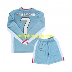 Fotbollströja Atlético Madrid Antoine Griezmann 7 Barn Bortaställ 2024-2025 Lång ärm