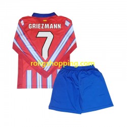 Fotbollströja Atlético Madrid Antoine Griezmann 7 Barn Hemmaställ 2024-2025 Lång ärm