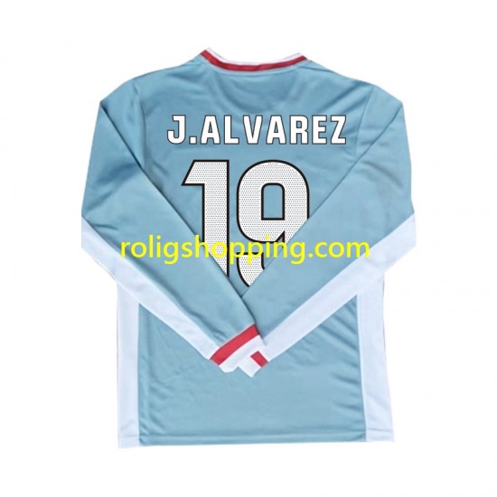 Fotbollströja Atlético Madrid Julian Alvarez 19 Män Bortaställ 2024-2025 Lång ärm