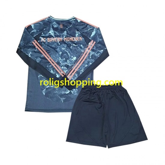 Fotbollströja FC Bayern München Barn Bortaställ 2024-2025 Lång ärm