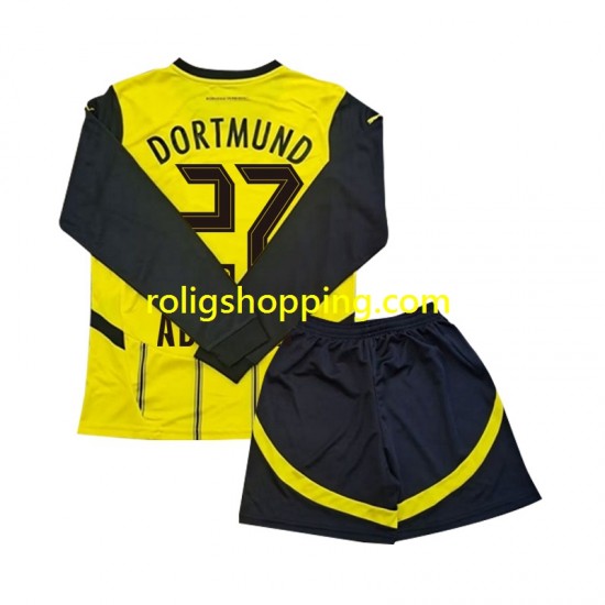 Fotbollströja Borussia Dortmund Karim Adeyemi 27 Barn Hemmaställ 2024-2025 Lång ärm