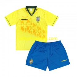 Fotbollströja Brasilien Retro Barn Hemmaställ 1994 Kort ärm