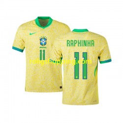 Fotbollströja Brasilien RAPHINHA 11 Män Hemmaställ 2024 Kort ärm