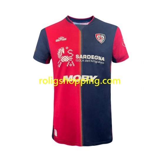 Fotbollströja Cagliari Män Hemmaställ 2024-2025 Kort ärm