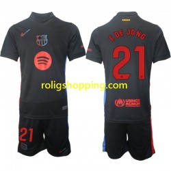 Fotbollströja FC Barcelona F DE JONG 21 Barn Bortaställ 2024-2025 Kort ärm