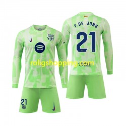 Fotbollströja FC Barcelona F DE JONG 21 Barn Tredjeställ 2024-2025 Lång ärm