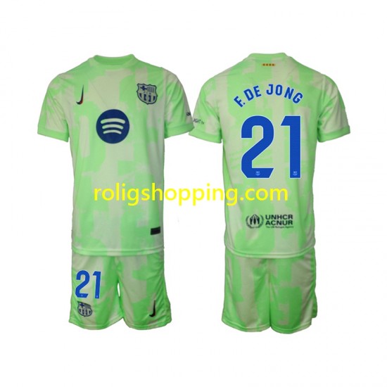 Fotbollströja FC Barcelona F DE JONG 21 Barn Tredjeställ 2024-2025 Kort ärm
