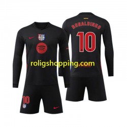 Fotbollströja FC Barcelona Ronaldinho 10 Barn Bortaställ 2024-2025 Lång ärm