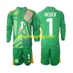 Fotbollströja Tyskland Manuel Neuer 1 Målvakt Barn Tredjeställ 2024-2025 Lång ärm