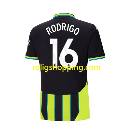 Fotbollströja Manchester City RODRIGO 16 Män Bortaställ 2024-2025 Kort ärm