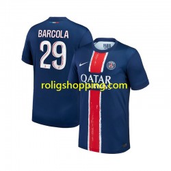 Fotbollströja Paris Saint-Germain Bradley Barcola 29 Män Hemmaställ 2024-2025 Kort ärm