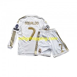 Fotbollströja Real Madrid Cristiano Ronaldo 7 Barn Hemmaställ 2011 Lång ärm