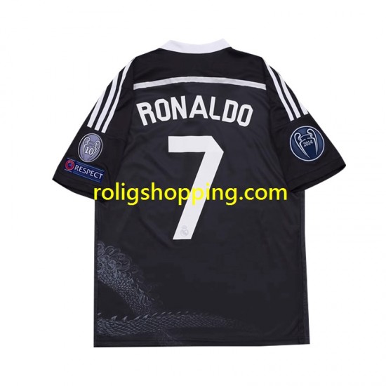 Fotbollströja Real Madrid Cristiano Ronaldo 7 2014 Retro Barn Tredjeställ Kort ärm