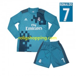 Fotbollströja Real Madrid Cristiano Ronaldo 7 2017 Retro Barn Tredjeställ Lång ärm