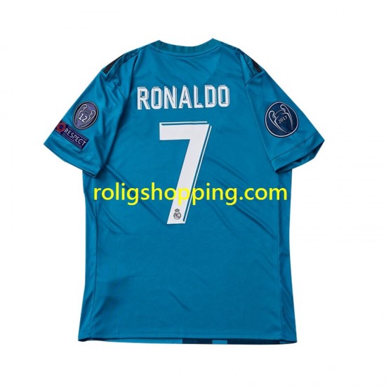 Fotbollströja Real Madrid Cristiano Ronaldo 7 2017 Retro Män Tredjeställ Kort ärm