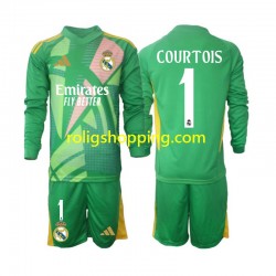 Fotbollströja Real Madrid Thibaut Courtois 1 Målvakt Barn Tredjeställ 2024-2025 Lång ärm