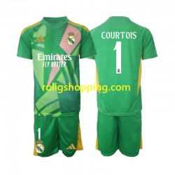 Fotbollströja Real Madrid Thibaut Courtois 1 Målvakt Barn Tredjeställ 2024-2025 Kort ärm