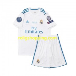 Fotbollströja Real Madrid 2017 Retro Barn Hemmaställ Kort ärm