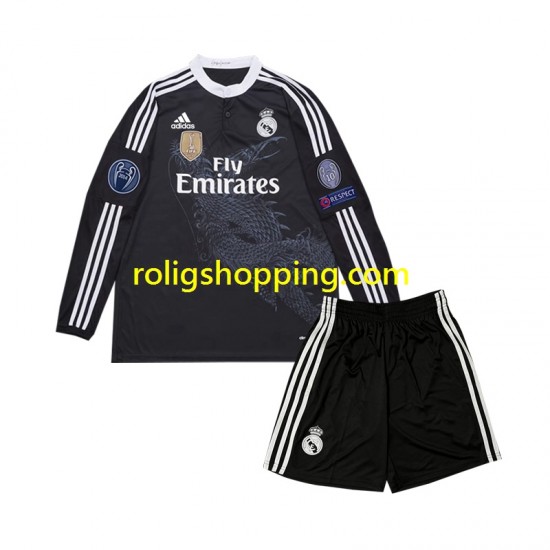 Fotbollströja Real Madrid 2014 Retro Barn Tredjeställ Lång ärm