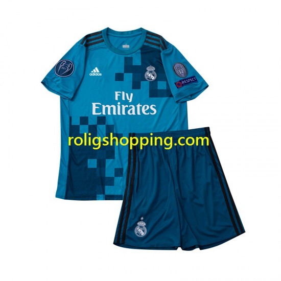 Fotbollströja Real Madrid 2017 Retro Barn Tredjeställ Kort ärm