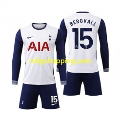 Fotbollströja Tottenham Spurs Bergvall 15 Barn Hemmaställ 2024-2025 Lång ärm