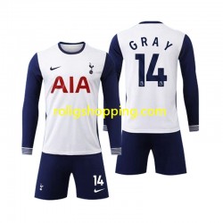 Fotbollströja Tottenham Spurs Gray 14 Barn Hemmaställ 2024-2025 Lång ärm